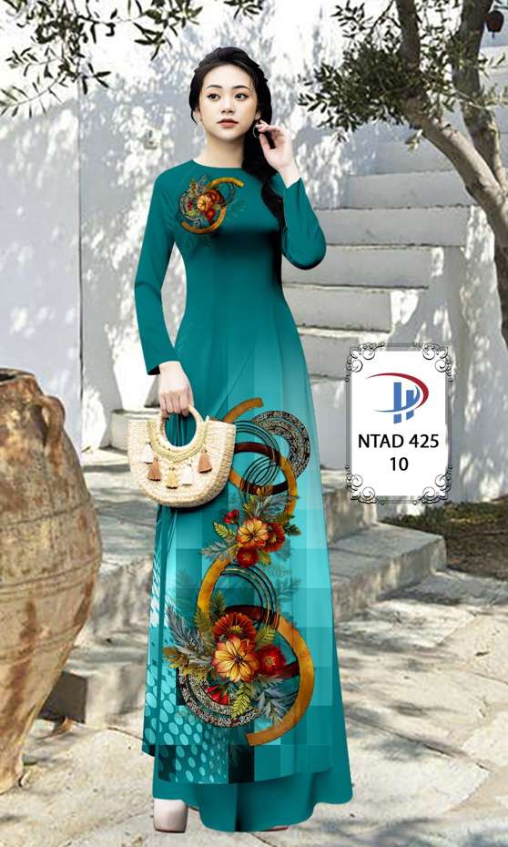 Vải Áo Dài Hoa In 3D AD NTAD425 66